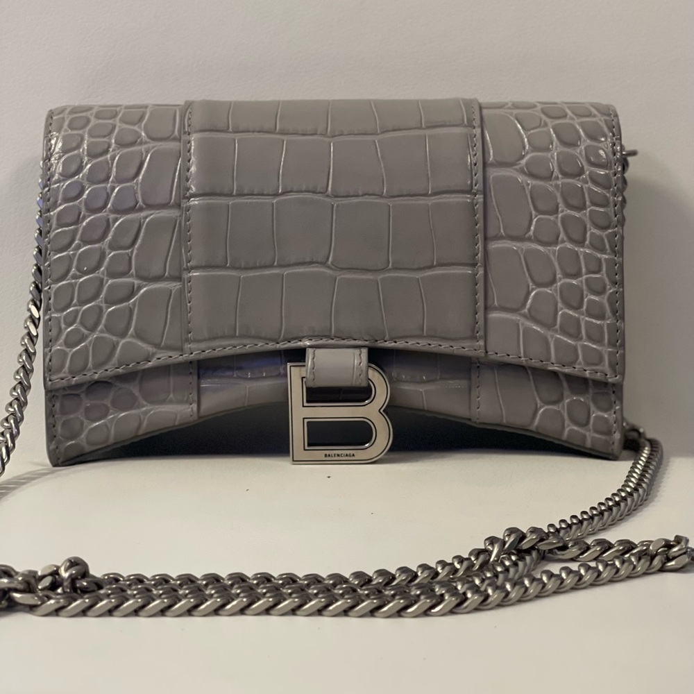 Authentic Embossed Croc BALENCIAGA Crossbody bag
